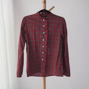 Kiel James Patrick winter Ruffle Plaid Skirt, size M